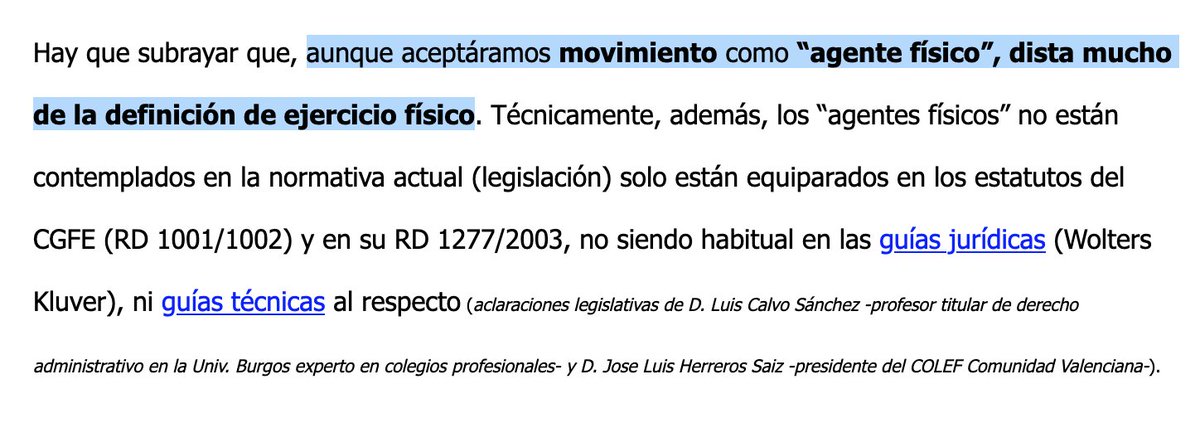 Cuando vendemos humo, mentimos a la sociedad. Veamos con argumentos legales y curriculares por qué es absolutamente mentira. Hilo completo 🧵
A) COMPETENCIAS:
- Ni una sola ley habla de Ejercicio (LOPS y Orden CIN).
- Enlace y resumen en fotos 👇👇👇
josemief.com/licenciado-gra…