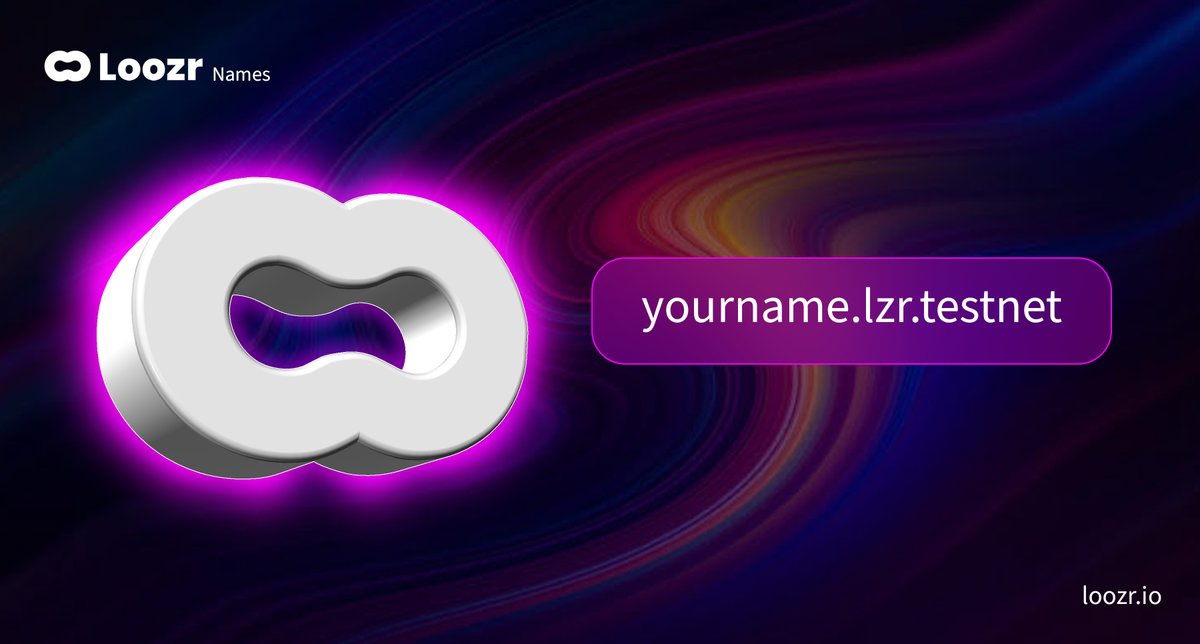 Loozr (@officialloozr) on Twitter photo We’re excited to officially introduce the Loozr Names Service (LNS).
Leveraging <a href="/NEARProtocol/">NEAR Protocol</a>'s cutting-edge tech to build a world-class blockchain music experience with Loozr, which is why we’re launching the name service as part of the Incentivized Testnet: Bolt ⚡ v1.0
🧵 We’re excited to officially introduce the Loozr Names Service (LNS).
Leveraging <a href="/NEARProtocol/">NEAR Protocol</a>'s cutting-edge tech to build a world-class blockchain music experience with Loozr, which is why we’re launching the name service as part of the Incentivized Testnet: Bolt ⚡ v1.0
🧵