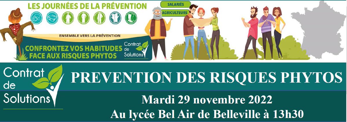 Metiersdugrain's tweet photo. L’association #Contratsolutions organise une journée de #prévention au lycée professionnel de Bel air à Belleville-en-Beaujolais (69).
Inscrivez-vous pour la journée du 29 novembre : 👉https://t.co/el28rVt8i9
Ces évènements sont gratuits et OUVERTS À TOUS ! https://t.co/q2kBDCRjEm