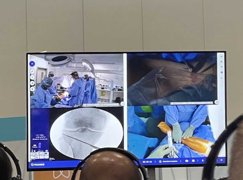 Really interesting talk from <a href="/expertknee/">Raghbir Singh Khakha</a> at <a href="/future_surgery/">Future Surgery</a> today. Could Proximie be the answer to lack of theatre time for surgical trainees? 🤔 #MedEd