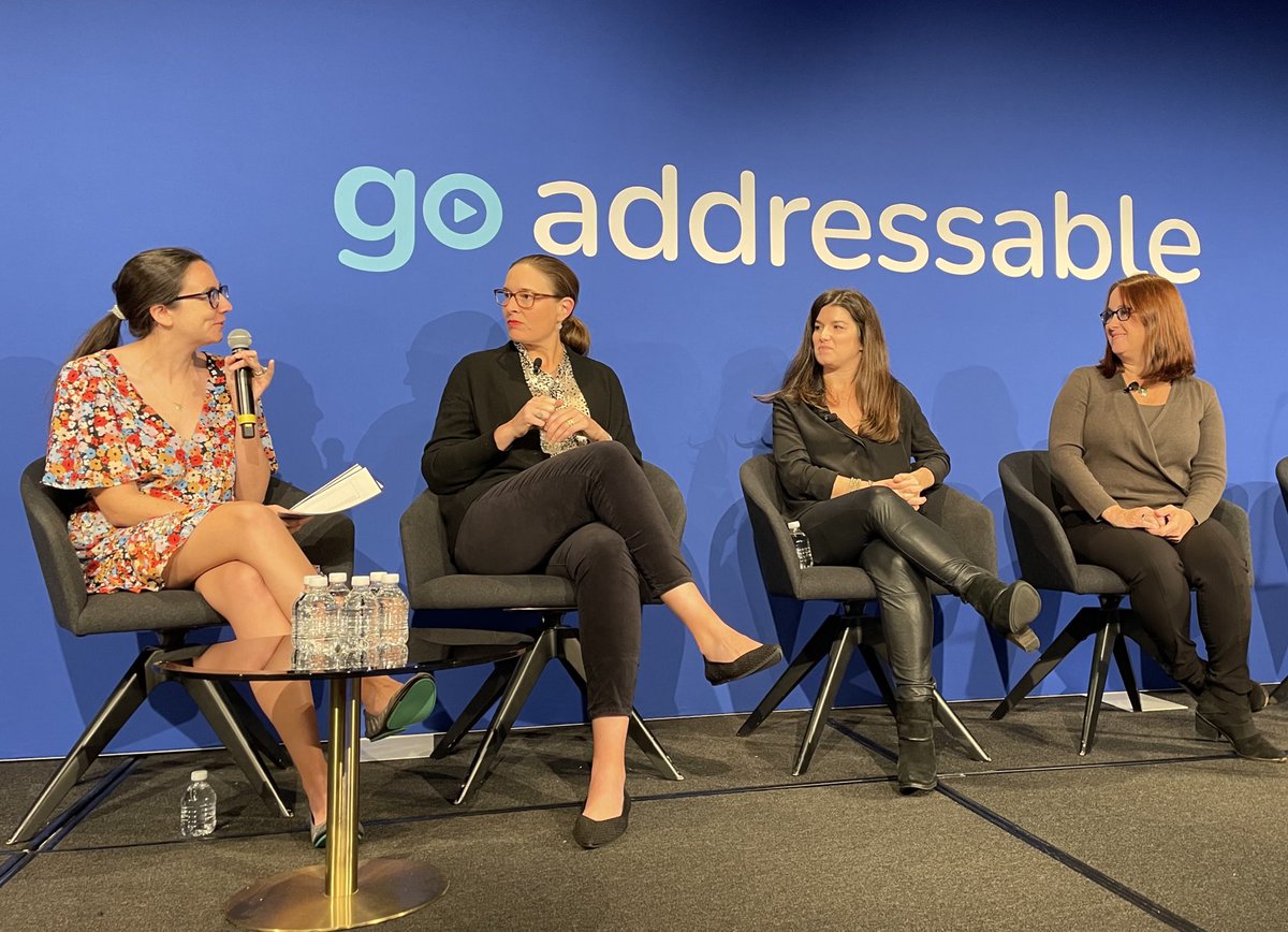 kerrymflynn's tweet image. Great conversation with @Omnicom’s Kelly Metz, @HorizonMedia’s Samantha Rose and @GroupMWorldwide’s Jen Soch this morning at #goaddressable