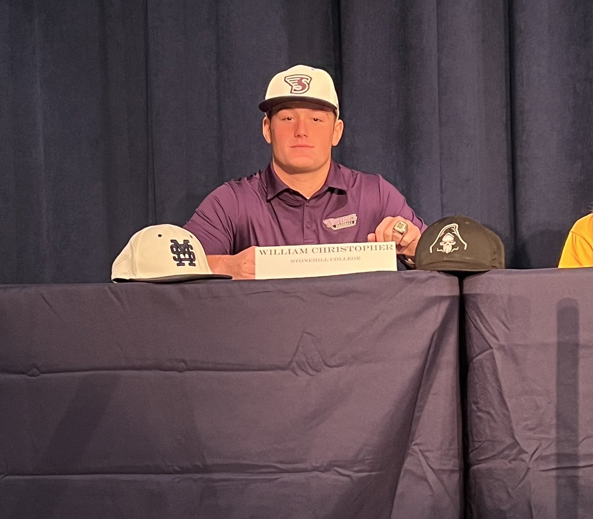 MHSSathletics's tweet photo. Will Christopher - Stonehill College (Baseball) ⚾️ @JRCarroll4 @MiddsouthNation @StacyATCSouth @ColteMHSS @EspositoMHSS @RinellaMTPS @MTPSMattkirk @MTPSRasmussen @MiddsouthNation https://t.co/qulqwrswPe