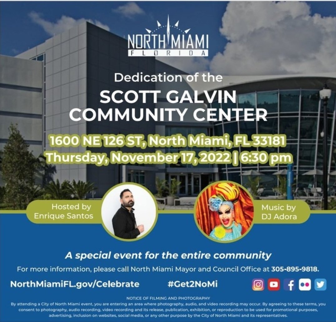 I'm so honored by the naming and tomorrow's dedication. I hope you can all join the fun! #galvincenter #get2nomi