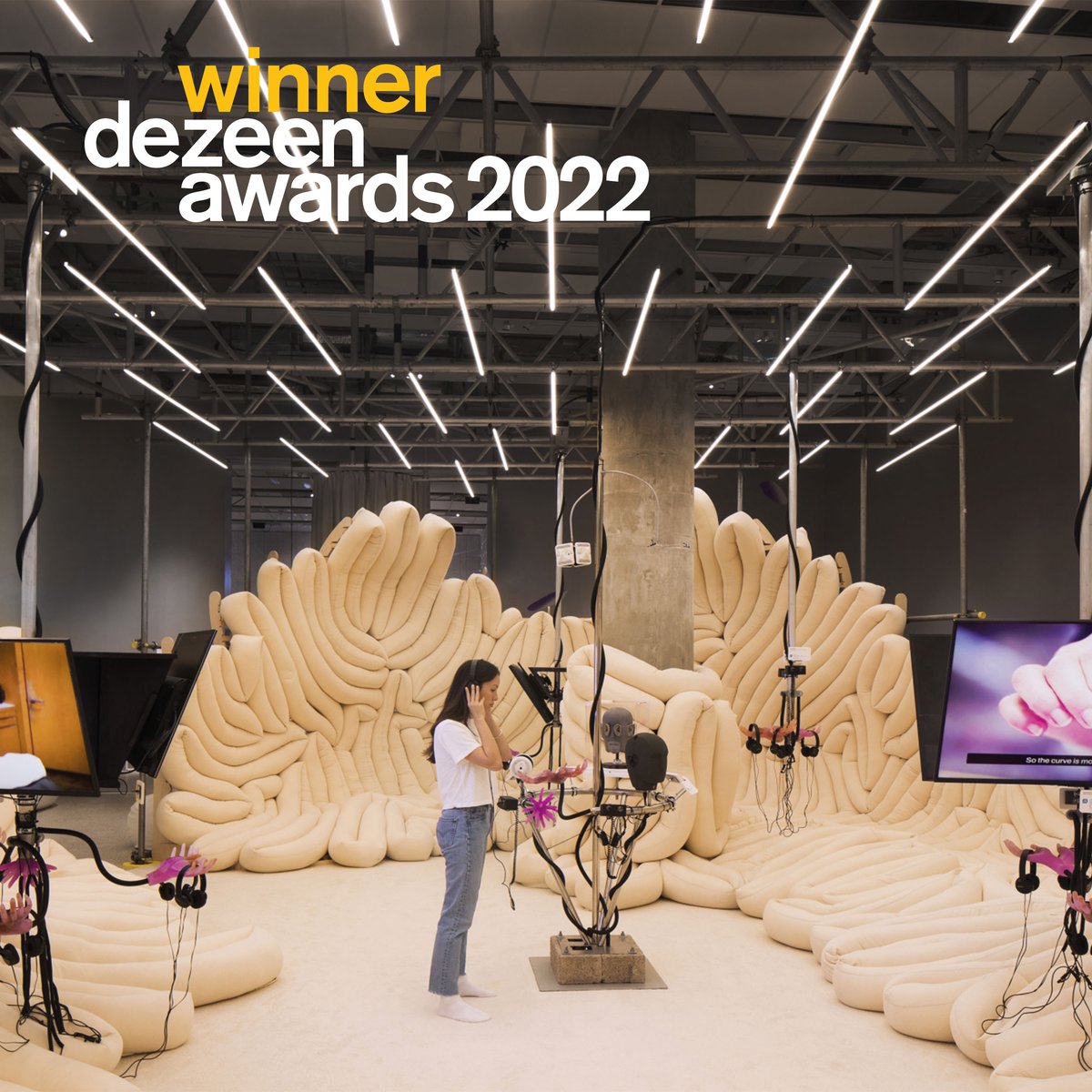 We're over the moon that #ASMR_IRL has won a @dezeenawards in the 'exhibition design' category 🎉🧠✨ The exhibition was designed by ĒTER who were inspired by traditional spa cultures to build this the space #dezeenawards Come visit the space IRL: bit.ly/3UF9xww