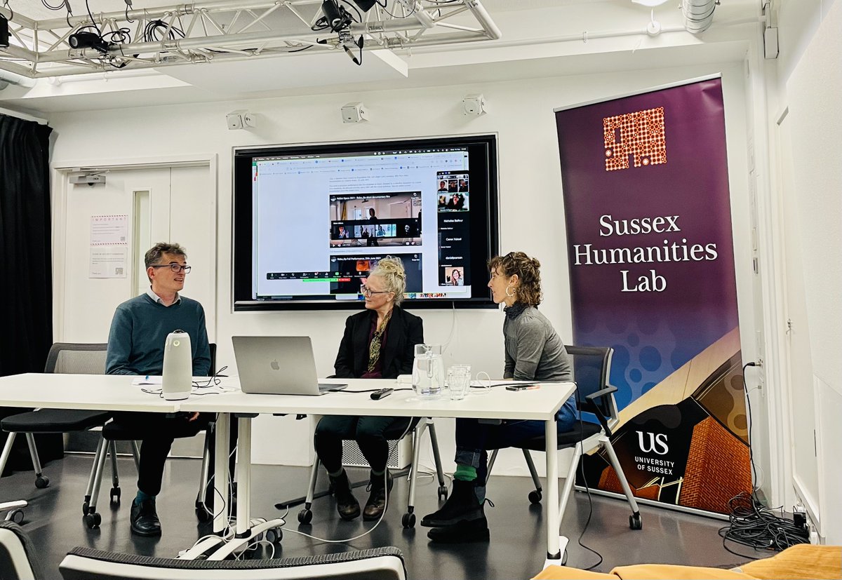 Elena Dennison - @dennisone.bsky.social (@dennison_elena) on Twitter photo SHL Autumn Symposium is well underway at the
<a href="/SussexHumsLab/">Sussex Digital Humanities Lab @shl@h-net.social &</a> with <a href="/EdHughes16/">Ed Hughes</a> and @EvelynFicarra
in conversation with SHL co-director <a href="/alicealicealice/">alicealicealice: @ecila@mastodon.social</a>
#sussexresearch #sussexhumanitieslab #interdisciplinary SHL Autumn Symposium is well underway at the
<a href="/SussexHumsLab/">Sussex Digital Humanities Lab @shl@h-net.social &</a> with <a href="/EdHughes16/">Ed Hughes</a> and @EvelynFicarra
in conversation with SHL co-director <a href="/alicealicealice/">alicealicealice: @ecila@mastodon.social</a>
#sussexresearch #sussexhumanitieslab #interdisciplinary