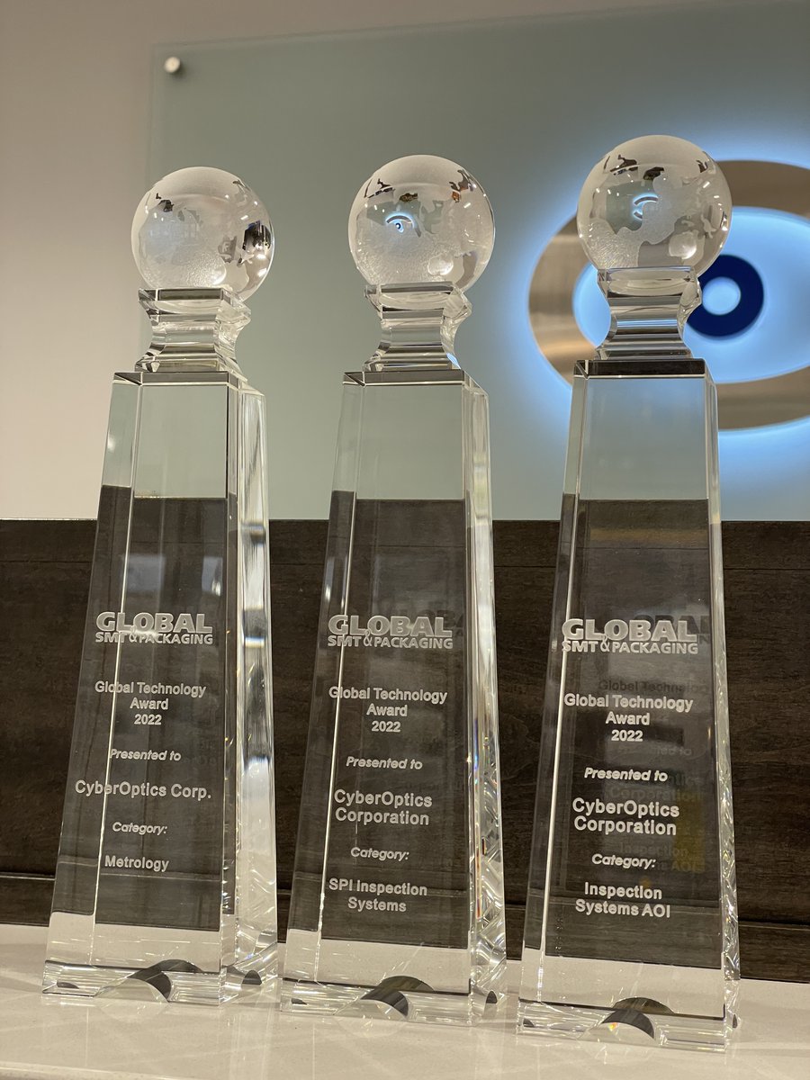 CyberOpticsCorp's tweet photo. “The GTA award trifecta is phenomenal recognition of our MRS sensor technology-enabled systems,” said Perry Duffill, Vice President of Test and Inspection, Nordson Corporation. “...based on the superior performance unmatched in the industry.” https://t.co/ZNVe5H7cOL https://t.co/IL8NCfGspr
