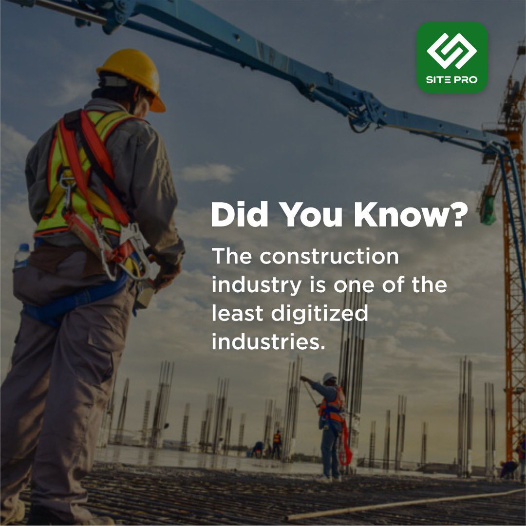 Did You Know the construction industry is one of the least digitized industries? That is why you need to join the SitePro Tribe!😊

SitePro App is available on Google Play. Click the link in our bio to download the app or visit our website for more info - sitepro.ng