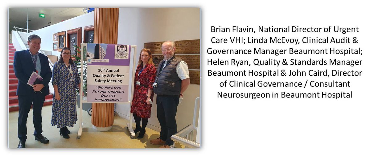 72 poster submissions and a further 7 podium presentation across all aspects of the patients' journey presented at the 10th Quality & Patient Safety Meeting in Beaumont Hospital today.