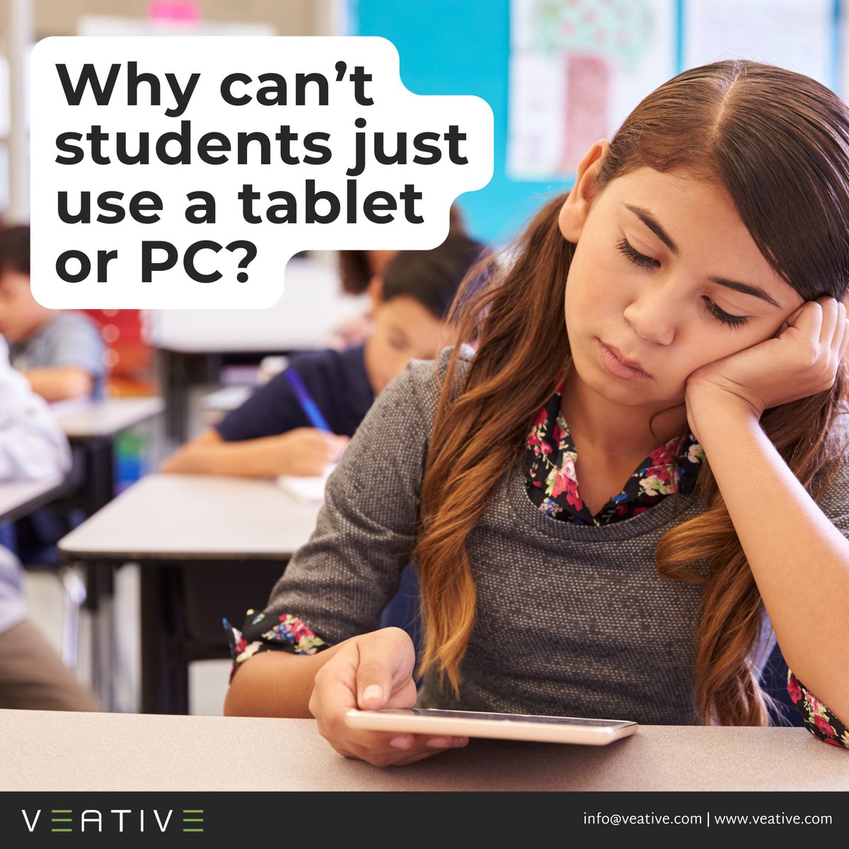 There are many things to be learned using these devices and there is no reason to ditch them. But for certain things, it is more appropriate to use a VR, as this offers a student a different way to access information.