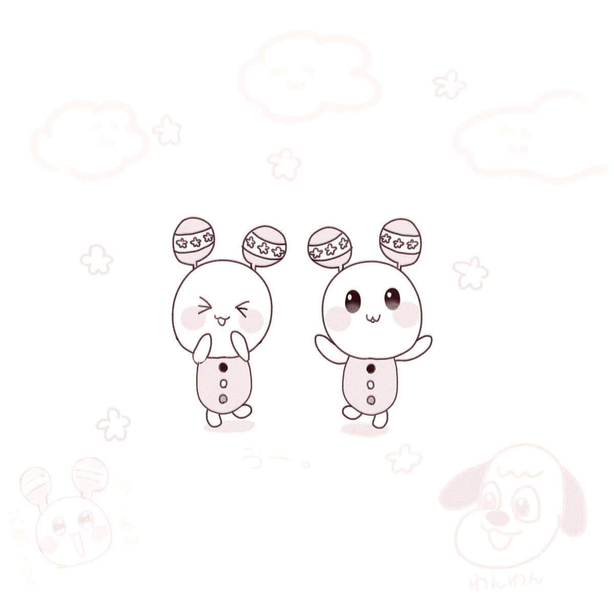 5分で描いた、うー。 