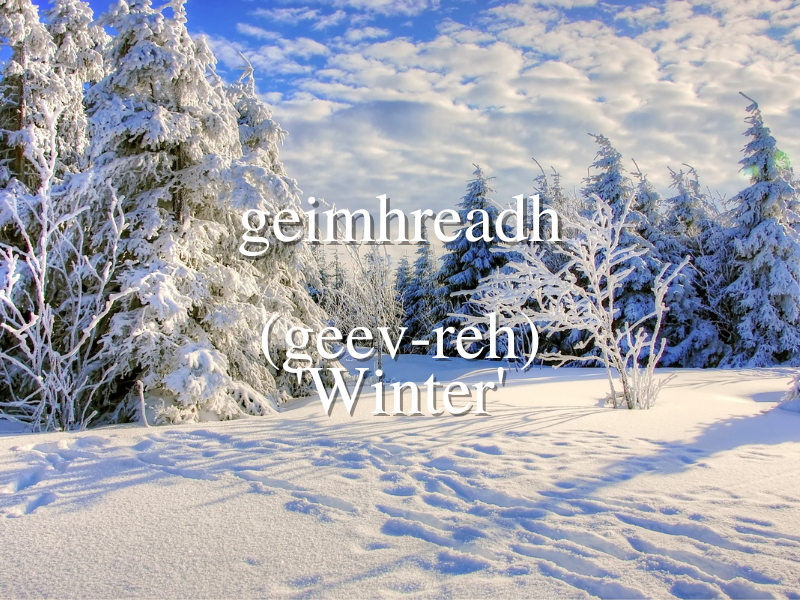AmericanIrishSL's tweet photo. As we enter the cold months, our #WednesdayIrishWordoftheWeek is 'geimhreadh' which means 'Winter' https://t.co/cuPQCscOeC