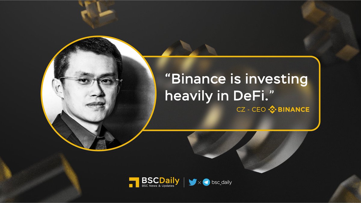 bsc_daily's tweet photo. 🎉 "Binance is investing heavily in DeFi.

(not financial advice)" - @cz_binance 💪

1. Which Dapps are the most potential #DeFi in #BNBChain Ecosystem👇
2. What are their main advantages for the user?🤔

#BNB #BSC #WEB3 #DEFI #BINANCE 🧬 https://t.co/voRK4o2uCk