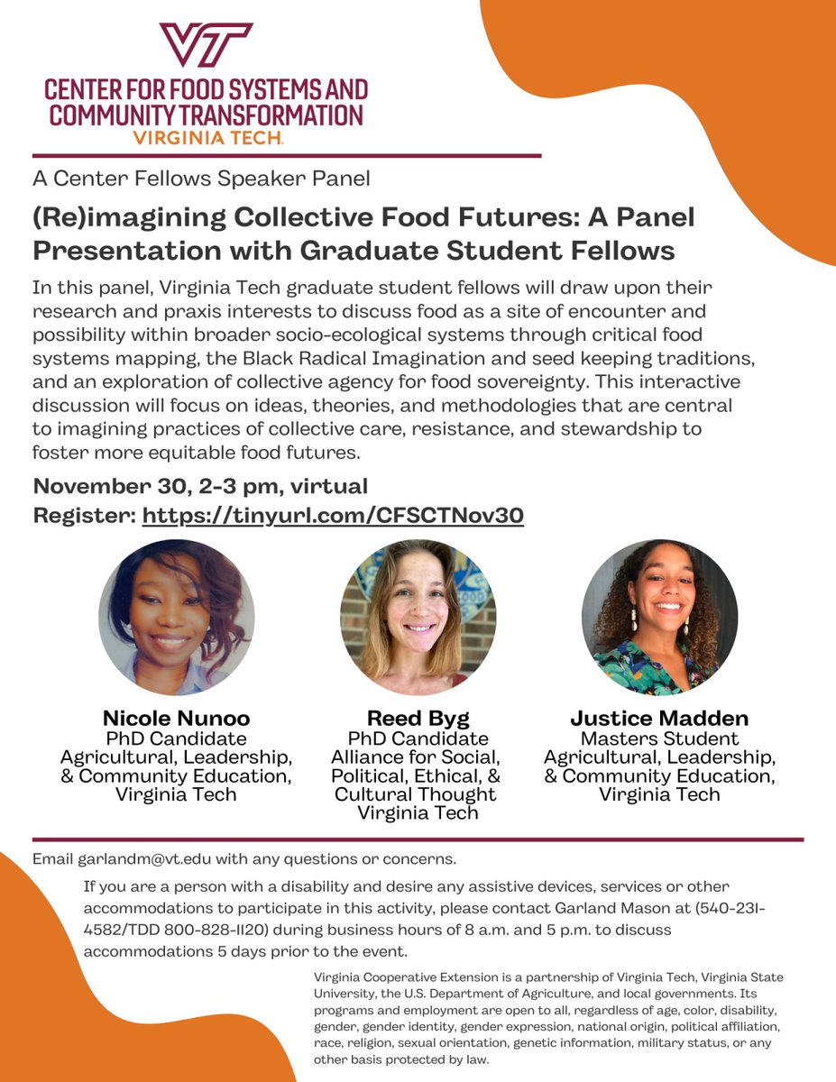 How does food serve as a site to collectively (re)imagine?

This month we'll hear from our graduate student fellows about critical #foodsystems mapping, the #blackradicalimagination &amp; seed keeping traditions, &amp;  collective agency of #foodsovereignty fosters equitable food futures