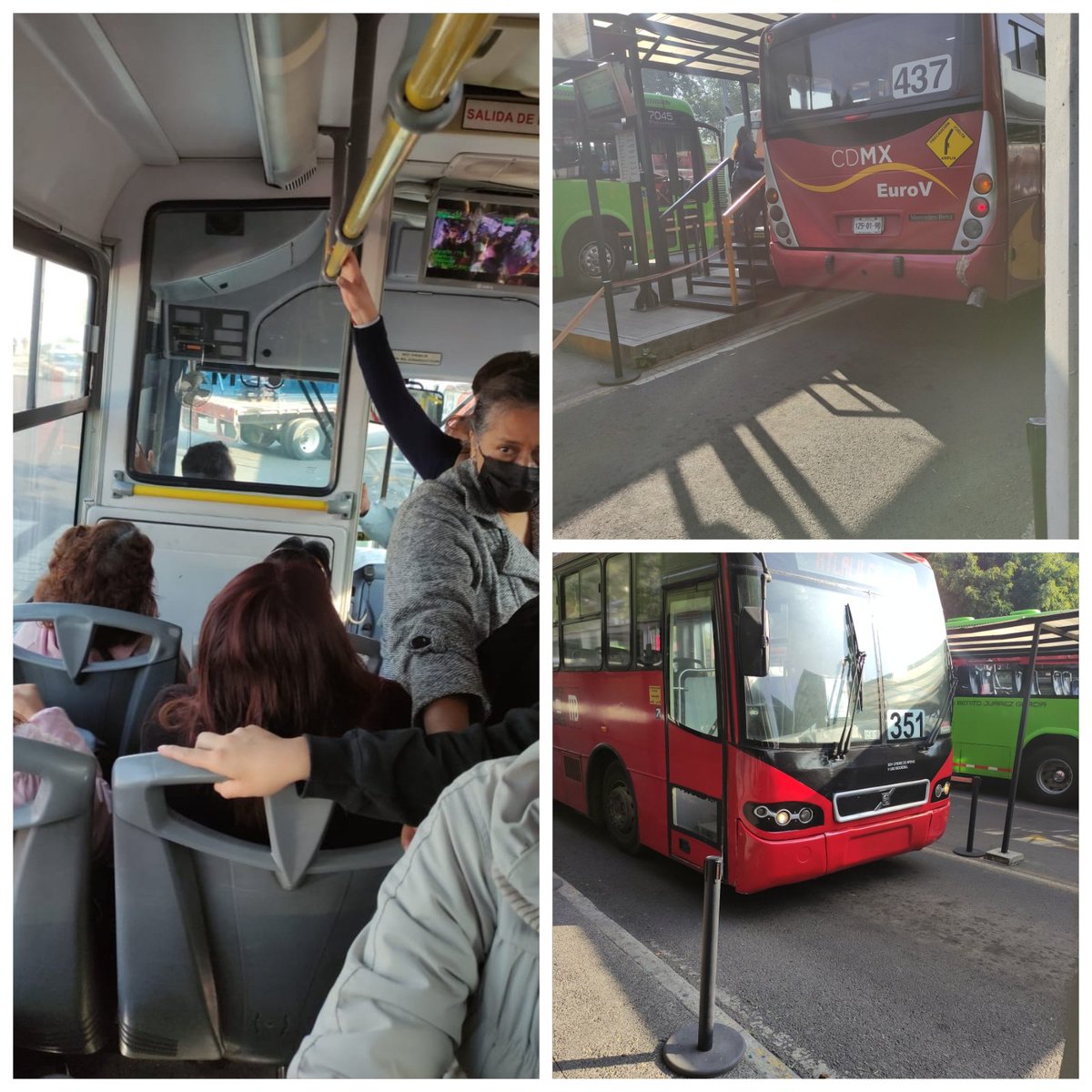 rbk_rg's tweet photo. @MetrobusCDMX @Claudiashein @marcastroe La unidad 437 no dejaba descender a la gente indica,"instrucción" desde la semana pasada es bajar en u,lo raro hoy la unidad 351 no lo hizo, ayer también la misma unidad y la 2378. Demora se va a 10 min. La petición se hizo porq un camión no dejaba pasar https://t.co/RVeXiu7YHQ