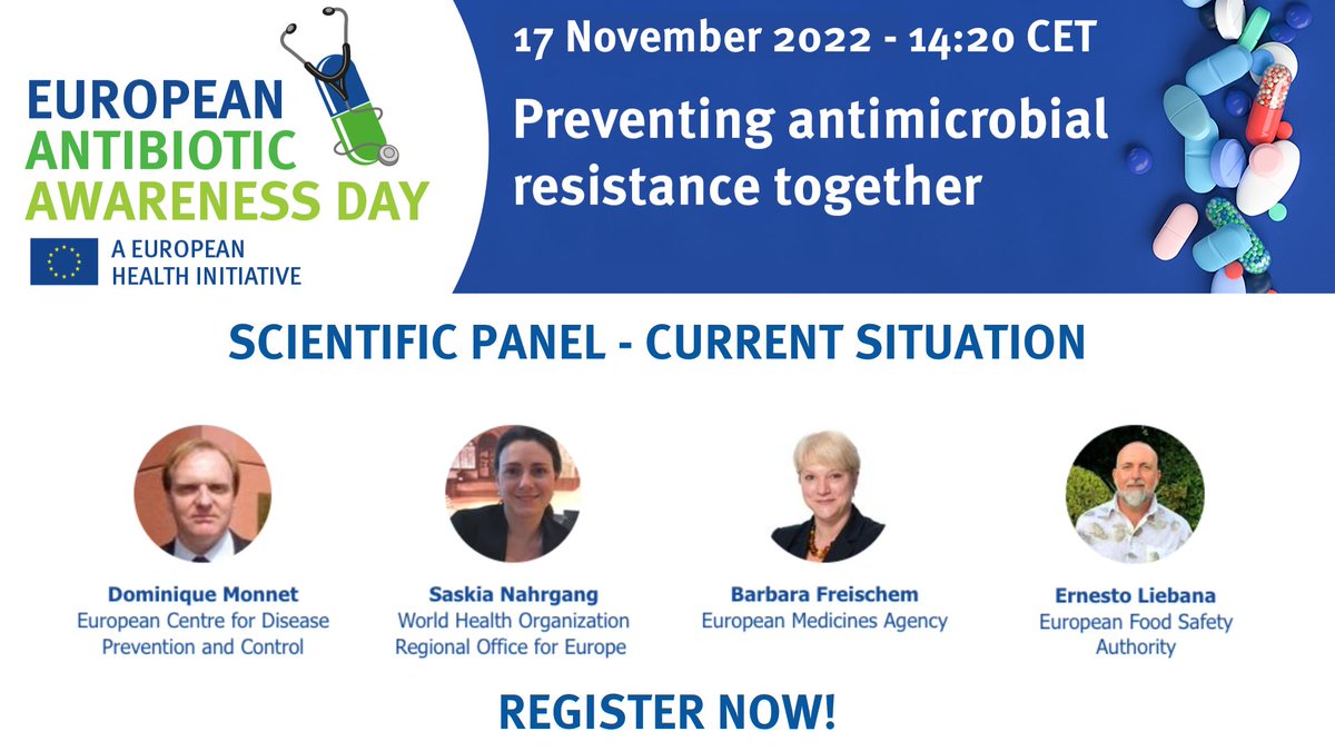 EFSA_EU's tweet photo. 💊| @EAAD_EU digital event

How can we prevent #AntimicrobialResistance together?

Our Ernesto Liebana will discuss tomorrow with key experts the latest #AMR data, policy action, and next steps.

Register👉https://t.co/7oUV9diok7

#⃣ join the discussion using #EAAD https://t.co/Ig760vuN5p