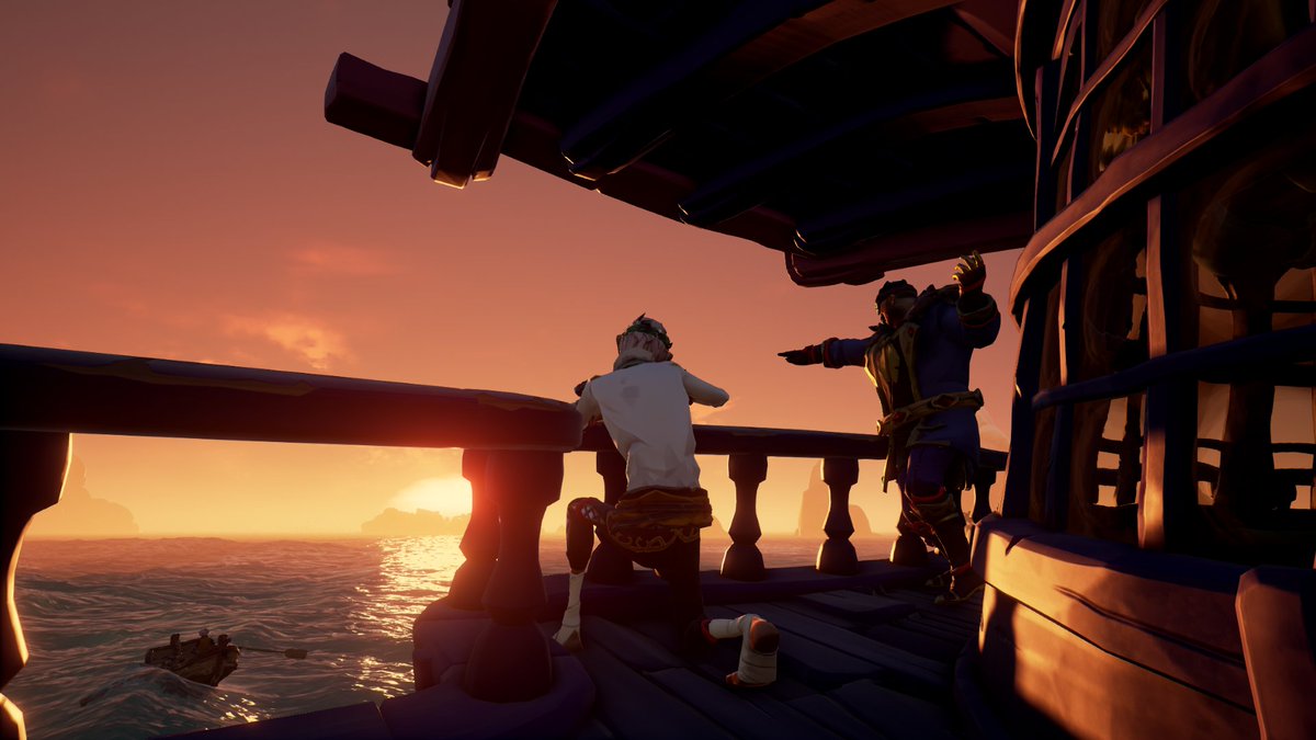 FoXiTo59's tweet photo. Captain ! I see a pirate !
Theme : Sunset Scenes
#StyleOfThieves #SeaOfThieves #SeaOfThievesCommunity #Sotshot #SoTGame #GoldenHour #Pirate #Pirates #Videogamephotography #XboxGaming #Xbox https://t.co/YxHcqHrTFm