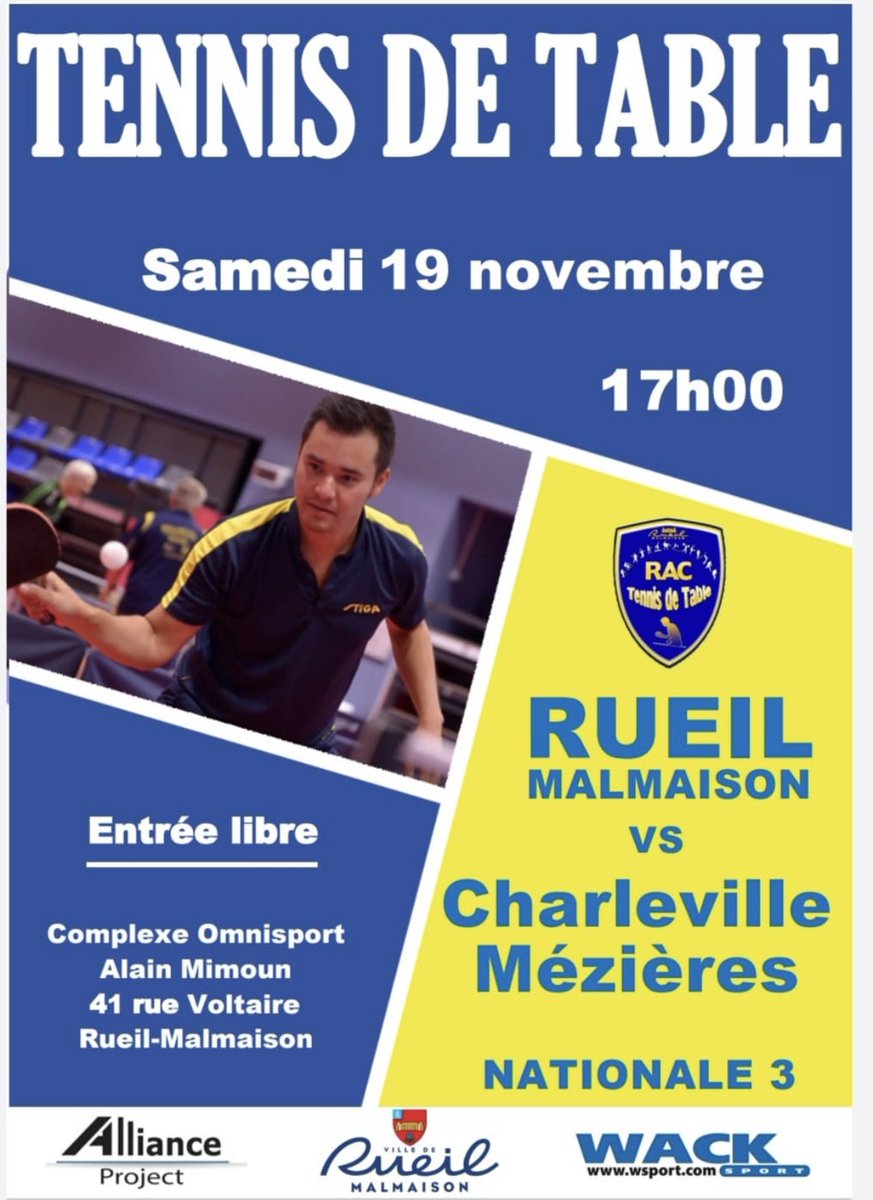 🏓 Venez nombreux soutenir nos joueurs qui jouent la montée en Nationale 2 ce samedi à 17h ! 💪
Entrée gratuite.
#TennisDeTable #TableTennis