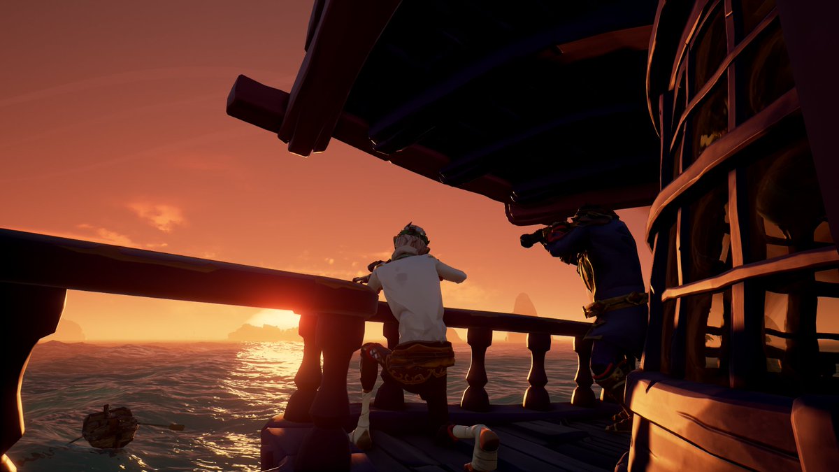 FoXiTo59's tweet photo. Captain ! I see a pirate !
Theme : Sunset Scenes
#StyleOfThieves #SeaOfThieves #SeaOfThievesCommunity #Sotshot #SoTGame #GoldenHour #Pirate #Pirates #Videogamephotography #XboxGaming #Xbox https://t.co/YxHcqHrTFm