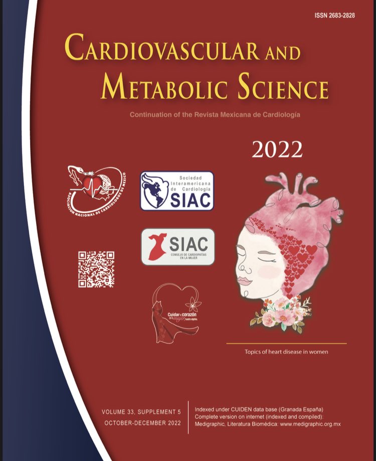gabrielaborray3's tweet photo. ✅✅✅CVDs are a public health problem in women in the Americas.
Paniagua M, Nazzal C, Ramírez M, et al. Epidemiological impact of cardiovascular diseases in women. Cardiovasc Metab Sci. 2022; 33 (s5): s423-s425. https://t.co/UBTQ7jqxfp https://t.co/g5OS32Z0Av