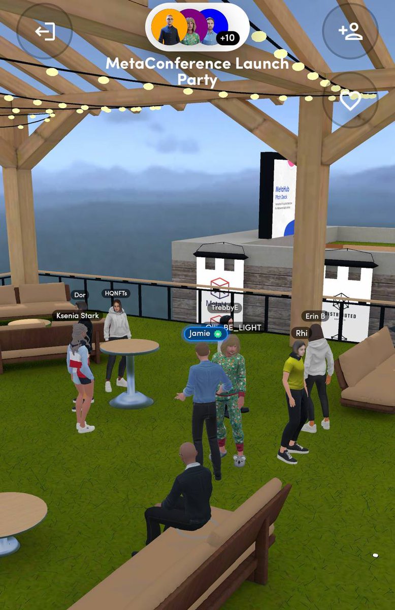 MD_X_Hub's tweet photo. Congrats @JamieBykovBrett, our partner MetaHub for a great #MetaConference Launch party in @Spatial_io
Why have a website when you can have a #3D space to explore the #content, #NFT drops, animated @readyplayerme #avatars, workshops, and network with other like-minded people? https://t.co/fRKY69OpyU