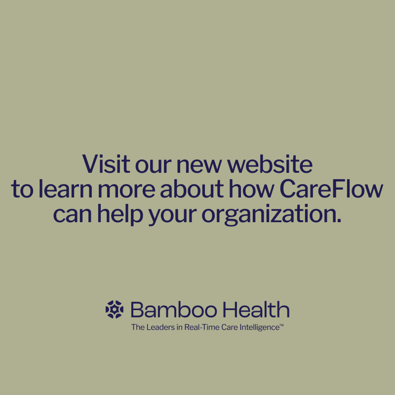 BambooHLTH's tweet photo. Every healthcare journey is a series of moments. Bamboo Health makes sure none of them go unnoticed by helping your organization achieve CareFlow.™ Learn how we can help your organization improve post-discharge ER admissions with Real-Time Care Intelligence ™.
