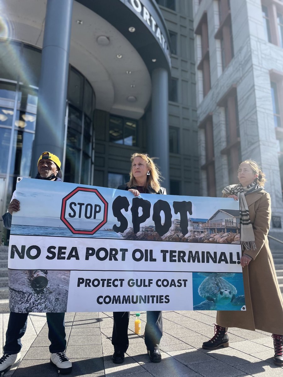 Community leaders from the TX Gulf Coast are fighting back against the expansion of fossil fuel export infrastructure near their homes. 5 activists are risking arrest RIGHT NOW in DC! Join them in telling <a href="/POTUS/">President Donald J. Trump</a> and <a href="/SecretaryPete/">Secretary Pete Buttigieg</a> to #StopSPOT ➡️bit.ly/BidenStopSPOT