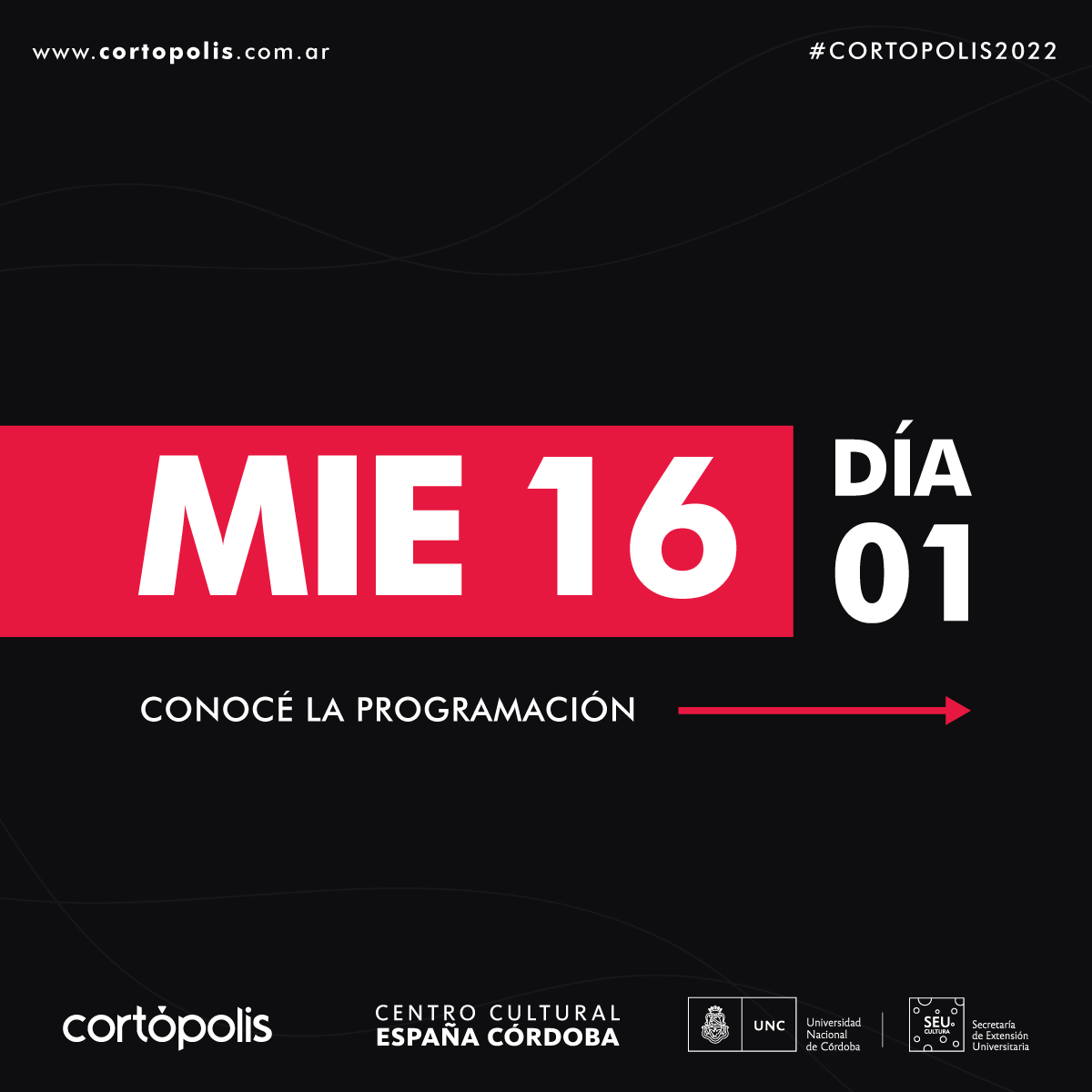 cortopolis's tweet photo. Es hoy! Es hoy!🥳

🎥 Hoy comienza #Cortopolis y estamos muy felices!🕺🏻

📽 Te esperamos a las 19:30hs en el 
@CCEspCordoba
  para disfrutar del comienzo de nuestro festival

📌 Ingresá a https://t.co/j17BXe736g para conocer la programación completa
 
¡Te esperamos!🧡 https://t.co/l3PLSry2vX