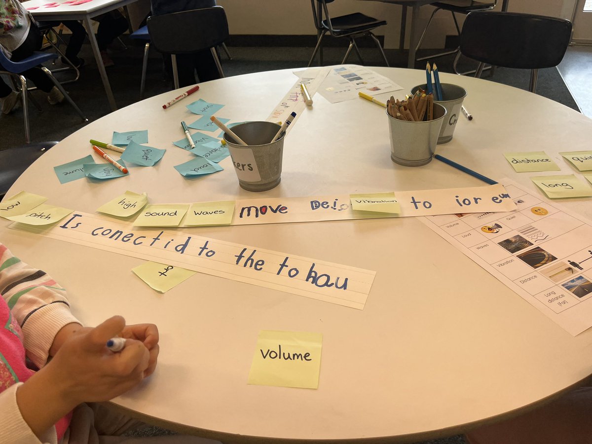 Ss reflected on their understandings using vocab gathered in read alouds and knowledge gained from observations. Post-it vocab words, visual supports and language buddies allowed all Ss to share their understanding of the concepts studied! <a href="/AISBucharest/">AISB Bucharest</a> develops deep thinkers!