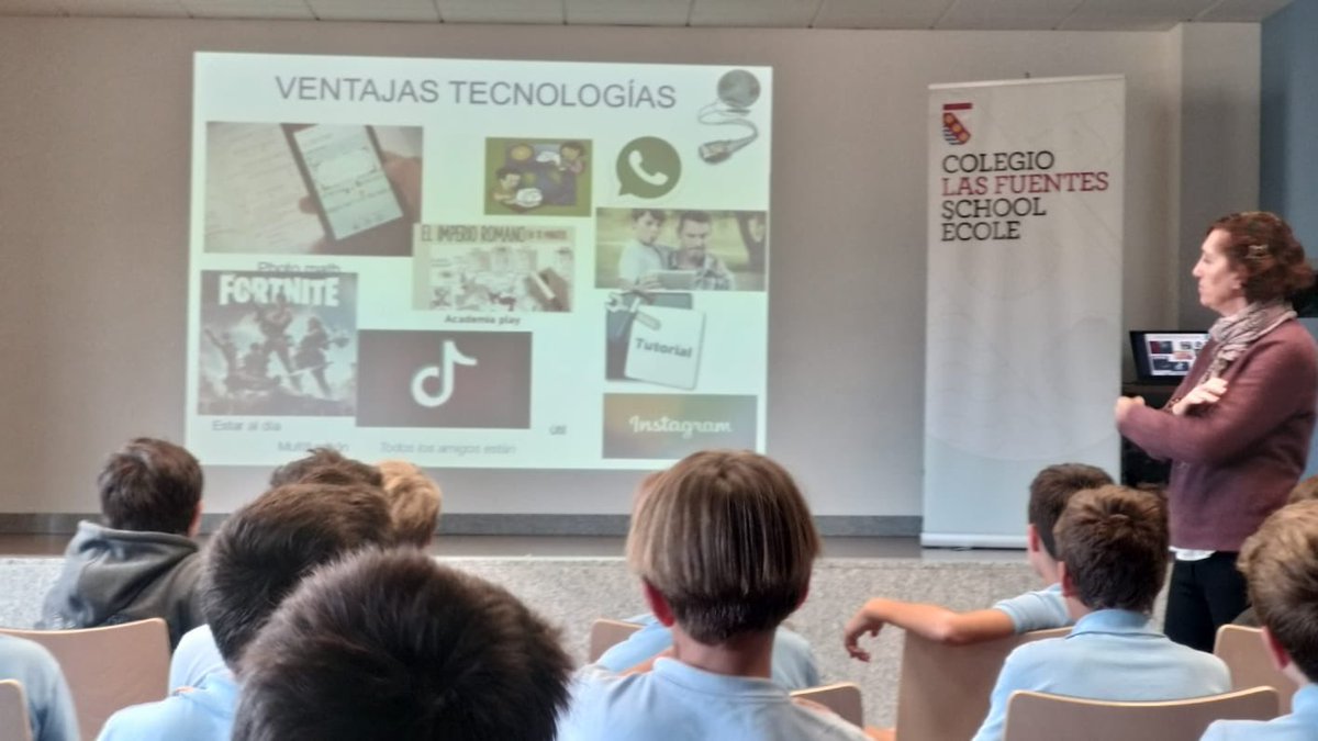 ateleusoficial's tweet photo. La pasada semana tuvo lugar en el Colegio Las Fuentes de Logroño una sesión, organizada por  iCmedia, sobre las redes sociales.  La sesión fue impartida a los alumnos de 2º de ESO por Gabriela Michel , experta de iCmedia en educación audiovisual. https://t.co/4EgdVuObQ8