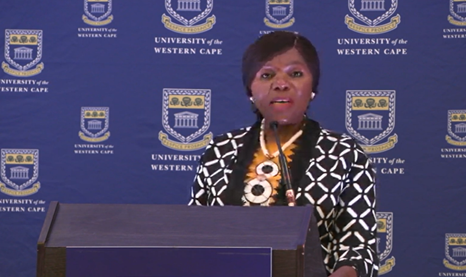 DrMaziwisa's tweet photo. Excited for our 13th Memorial Lecture. Listening to Prof Thuli Madonsela speak about the importance of having a vision, transparency and openness in the transformation of the Constitution, legal services and the law in South Africa #2022DOML #dullahomar @UWConline @UWCLawFaculty https://t.co/jNfhGLjokc