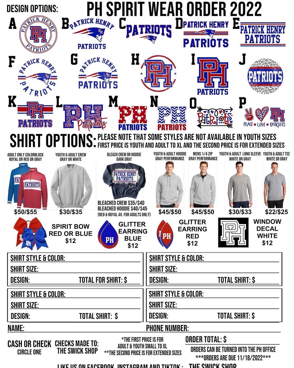 phpatriots_art's tweet photo. Get your Christmas 🎅🏻 shopping done and Support the PHE PTO at the same time! Orders are due this Friday, Nov. 18th.  Email sgeorge@phpatriots.org if you’d like me to email you a form! #phstrong https://t.co/oH8qcS9yH0