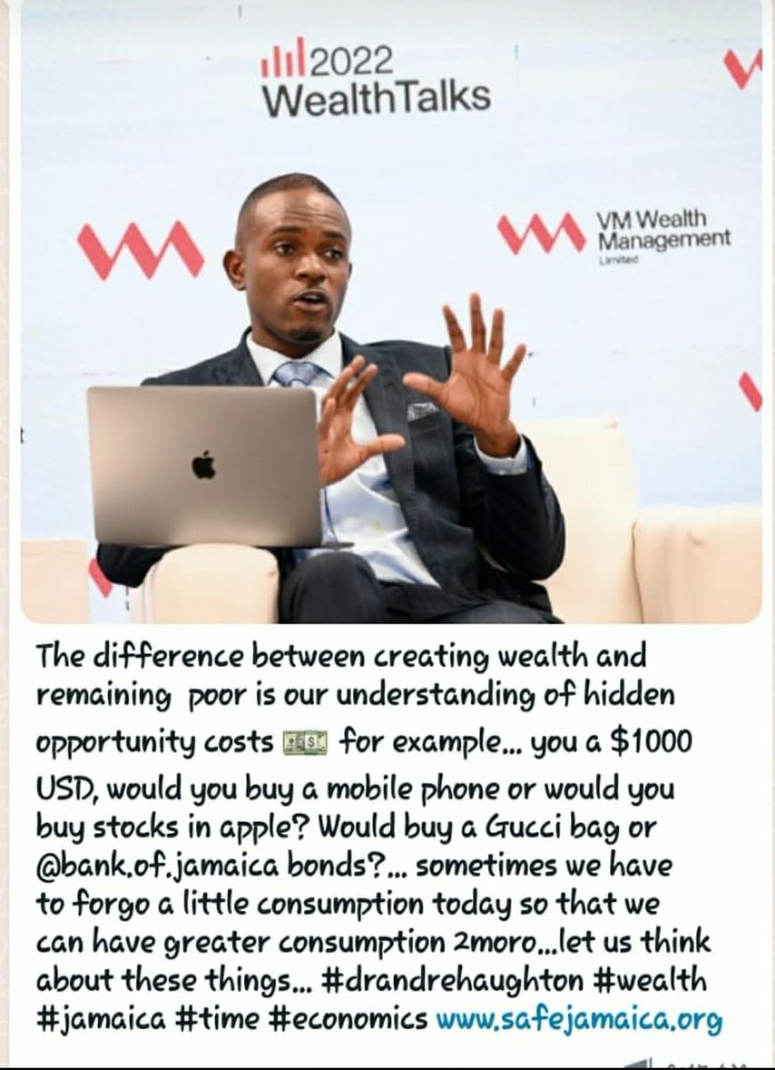 UWIECON's tweet image. Senior Lecturer at the Department of Economics UWI mona Dr Andre Haughton, shares his expertise at WealthTalks 2022. #WealthTalks #DrAndreHaughton