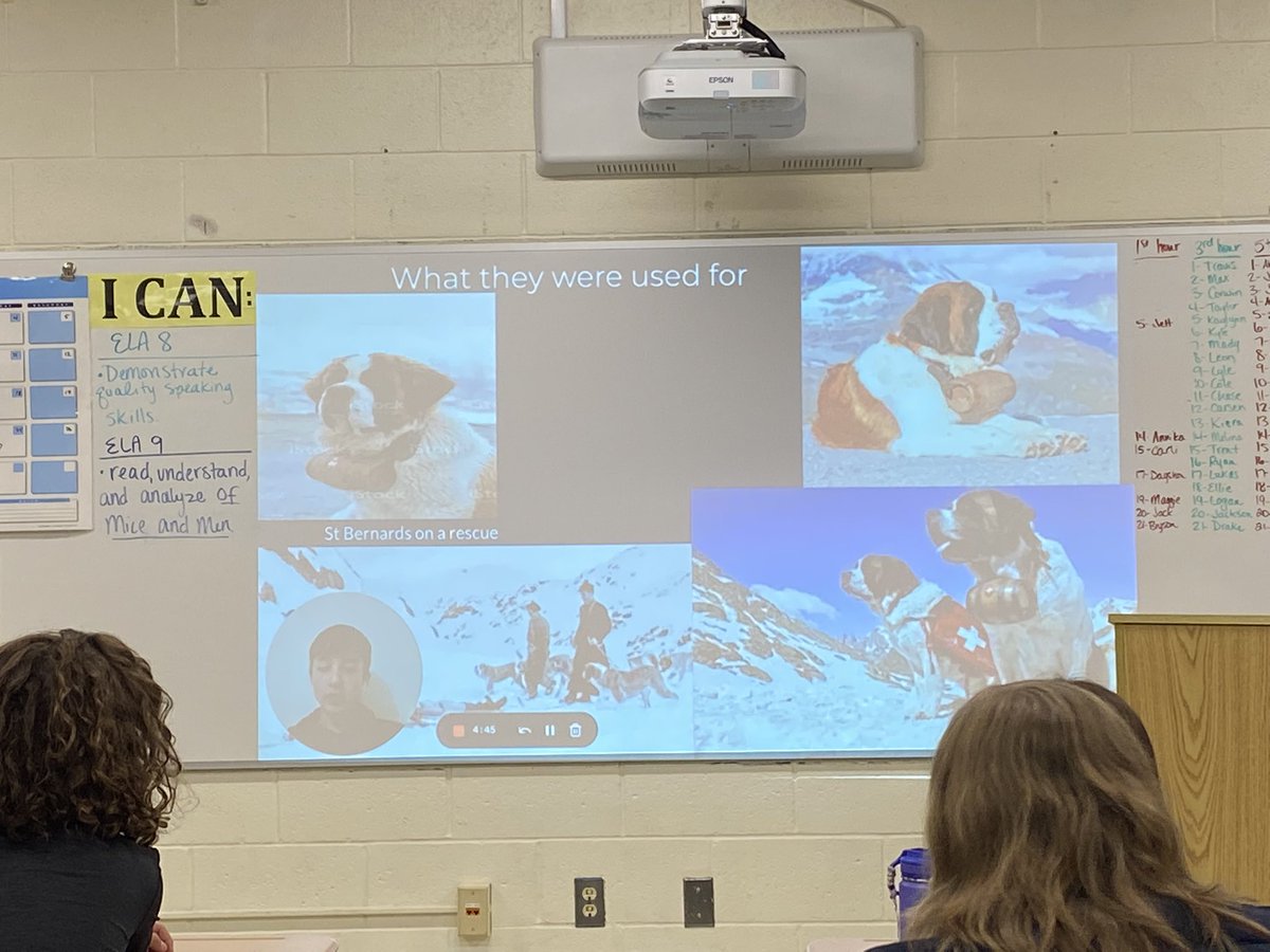 acoppGL's tweet image. Speaking with purpose: student choice projects and presentations. Research whatever you want and present however you want! Some live, some recorded, some with a video within a live presentation. #glcsms #gogulllake