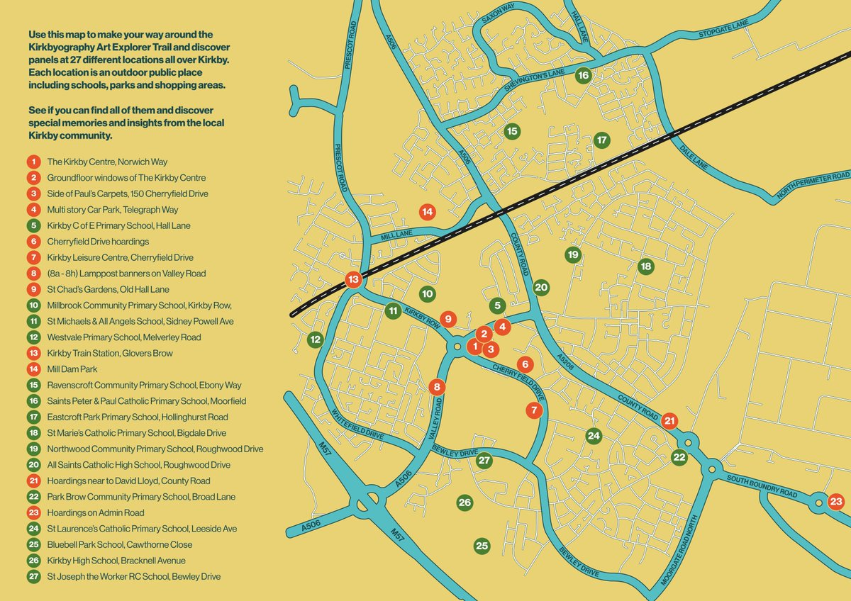 Have you begun exploring #Kirkbyography yet? Pick up a map from Kirkby Gallery, Kirkby Leisure Centre or Kirkby Train Station and then have a wander! We've also got a special scrapbook at #KirkbyGallery which you can write your own memories in if you like. #CultureKnowsley