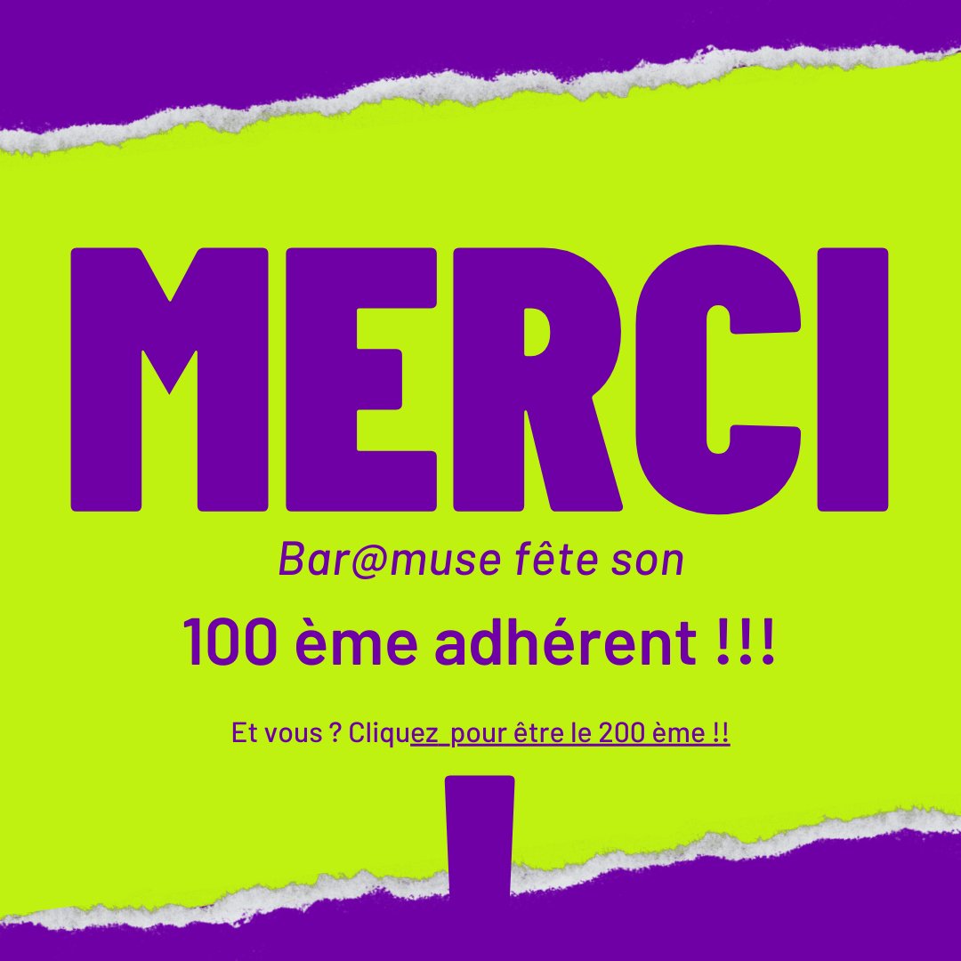 lebaramuse's tweet photo. La 100ème adhésion !!! https://t.co/vyloEBmQW3 
#barbusse, #baramuse, #malakoff, #musique, #tierslieu https://t.co/91NeQYYI8s