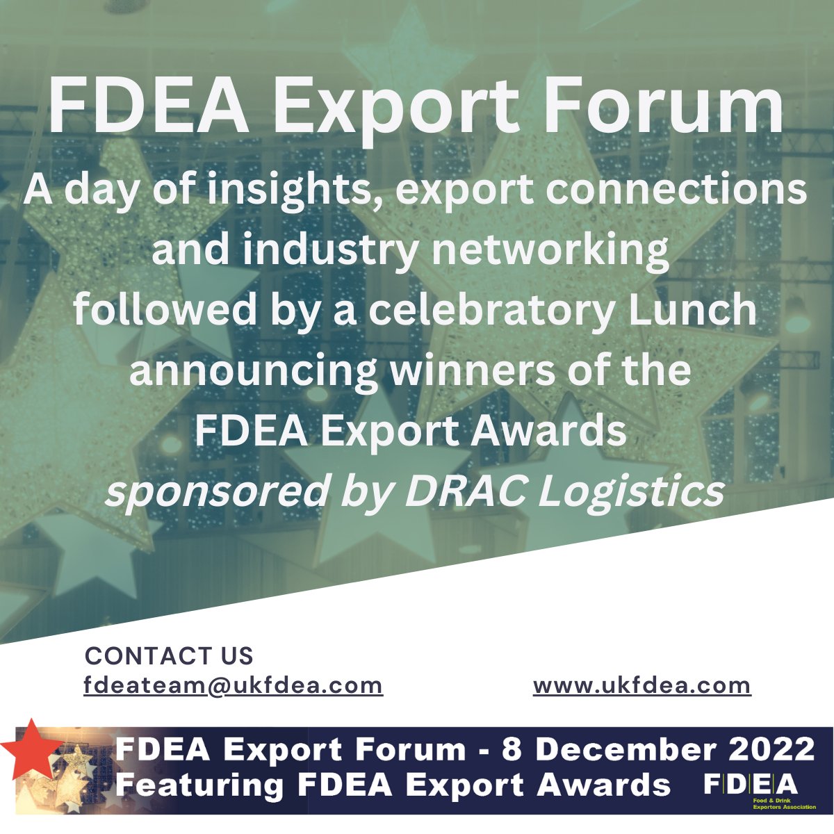 UKFDEA's tweet photo. We are very much looking forward to hearing IGD talk about opportunities for food &amp; drink exports and where to focus in 2023. Build your knowledge of key players and trends to help shape your export ambitions - join us London 8th Dec - FDEA Export Forum https://t.co/etHKnEtHLR