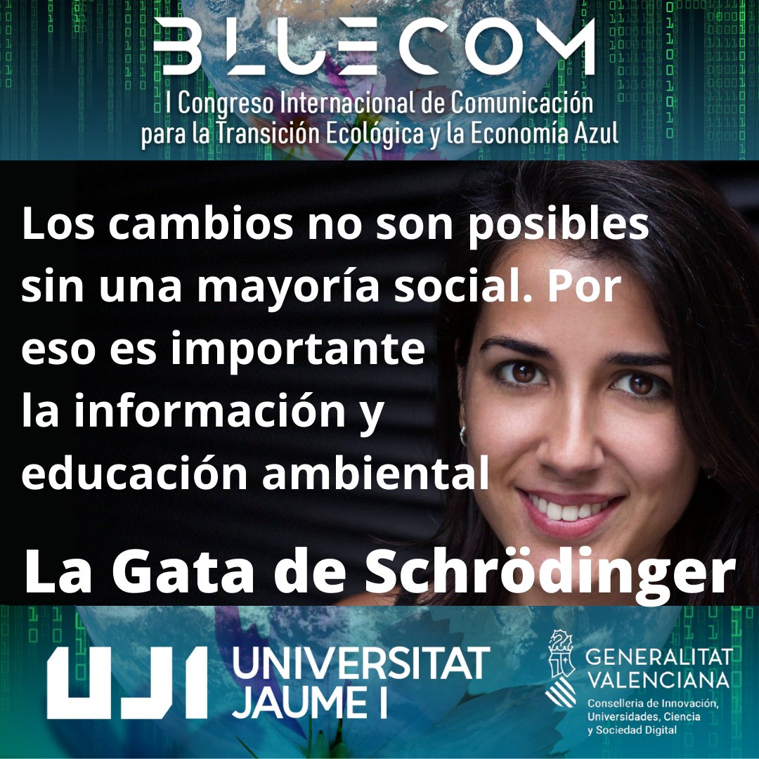La famosa divulgadora y alumni UJI <a href="/SchrodingerGata/">Rocío Vidal</a> participará en el congreso bluecom.uji.es el próximo 1 de diciembre en <a href="/UJIuniversitat/">Universitat Jaume I</a>. Inscríbete para poder seguirla en directo por Internet. #bluecomUJI #talentoUJI #somUJI