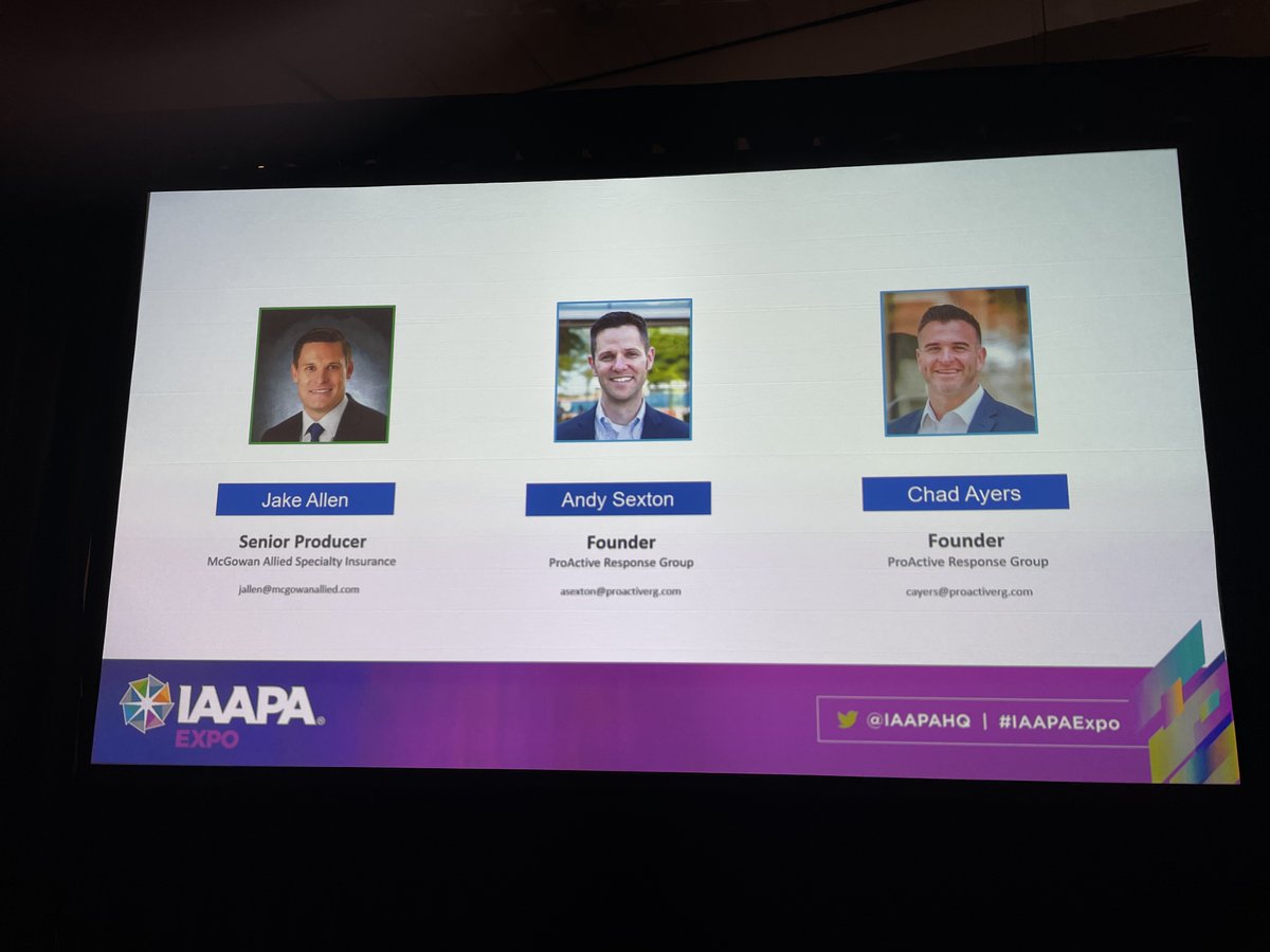 Jake Allen in action at the 2022 <a href="/IAAPAEMEA/">IAAPA EMEA</a> EXPO! He’s speaking on the very important topic of #ActiveShooter Coverage.