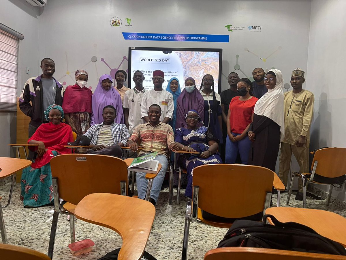 ClickOnKaduna's tweet photo. Every 16th day of November is World GIS Day and our #DataScienceFellows marked the day in a special way. π
Happy World GIS Day!
#GISDay
#GISDay2022 https://t.co/EDBaSI31vb