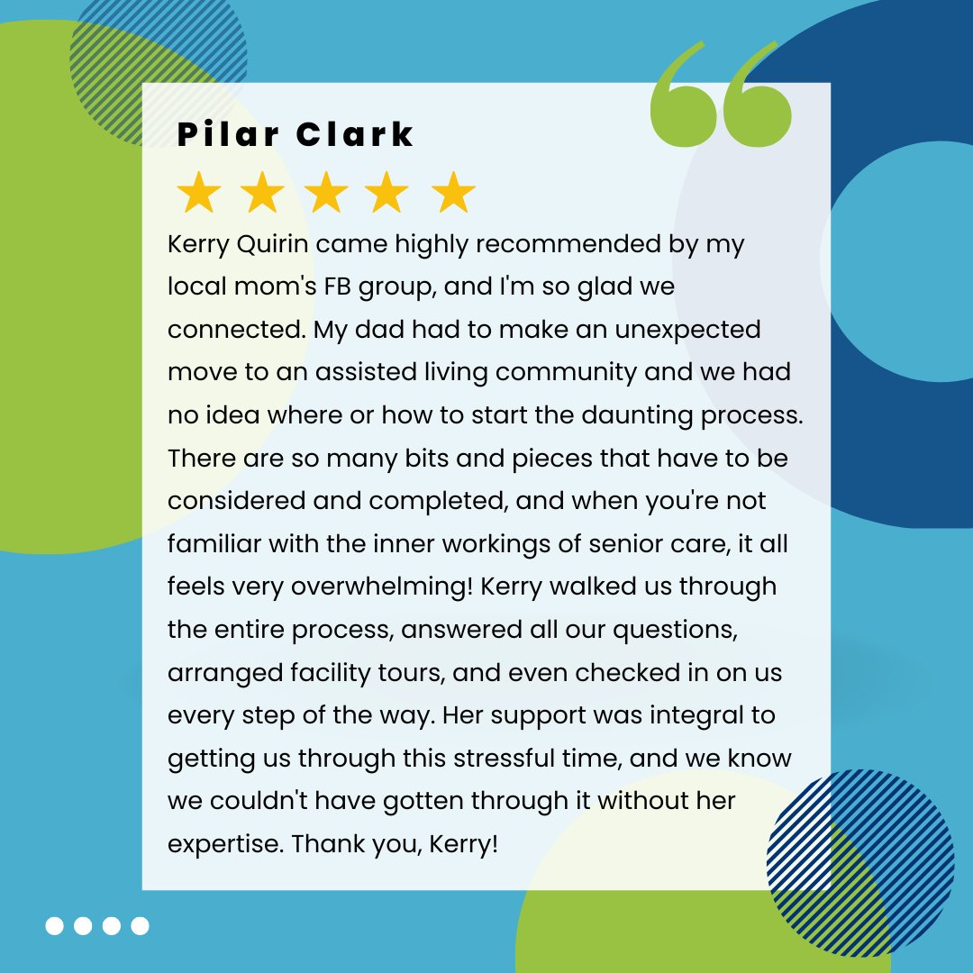 Kerry is passionate about what she does. With 26 years of experience under her belt, she is aware of the ins and outs involved with the senior living search, and is always willing to help you find the best community that suits the needs of your loved one.