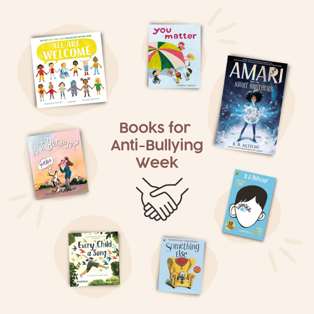 Children's book recommendations for #AntiBullyingWeek 🧡 Stories of kind acts, acceptance, confidence and friendship! #ReachOut
