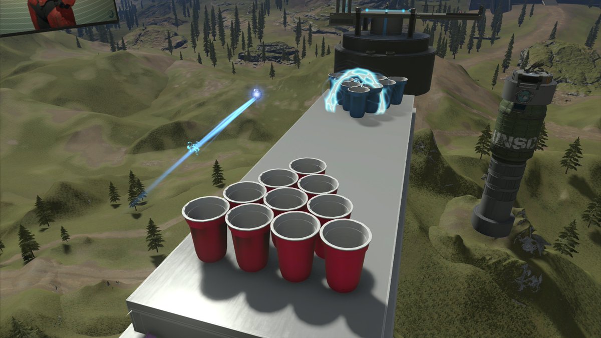 ShaderDruid's tweet image. Taking a break from game dev to check out #HaloInfiniteForge (it&apos;s pretty cool). 

I remade my Beer Pong map from 2016. Check out the new additions!👇🏽