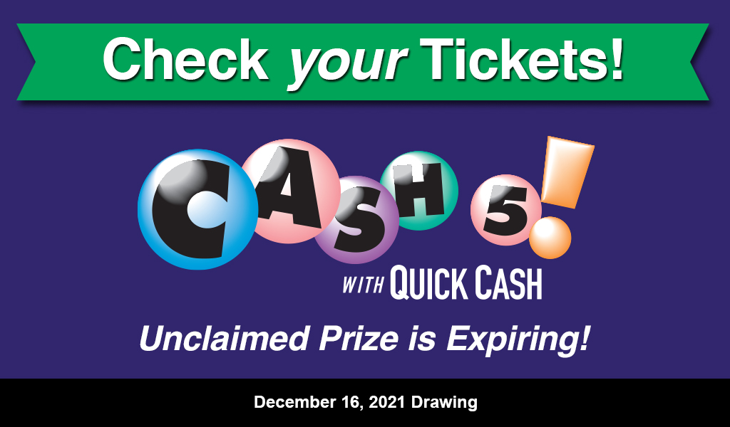 Set to Expire! A Cash 5 with Quick Cash jackpot-winning ticket worth more than $1.65 million that was sold in Vandergrift, Armstrong County, must be claimed by Friday, December, 16! bit.ly/3GmtPXw #PALottery