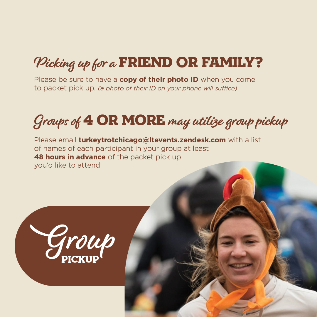 TurkeyTrot_Chi's tweet image. Stop by to get your race bib, participant shirt, gear check bag, and few items from our amazing sponsors. Add in a little holiday shopping to your trip and make a day out of it. #TurkeyTrotChicago #PacketPickup #LTAthleticEvents #Thanksgiving #TurkeyTime #HolidayRun