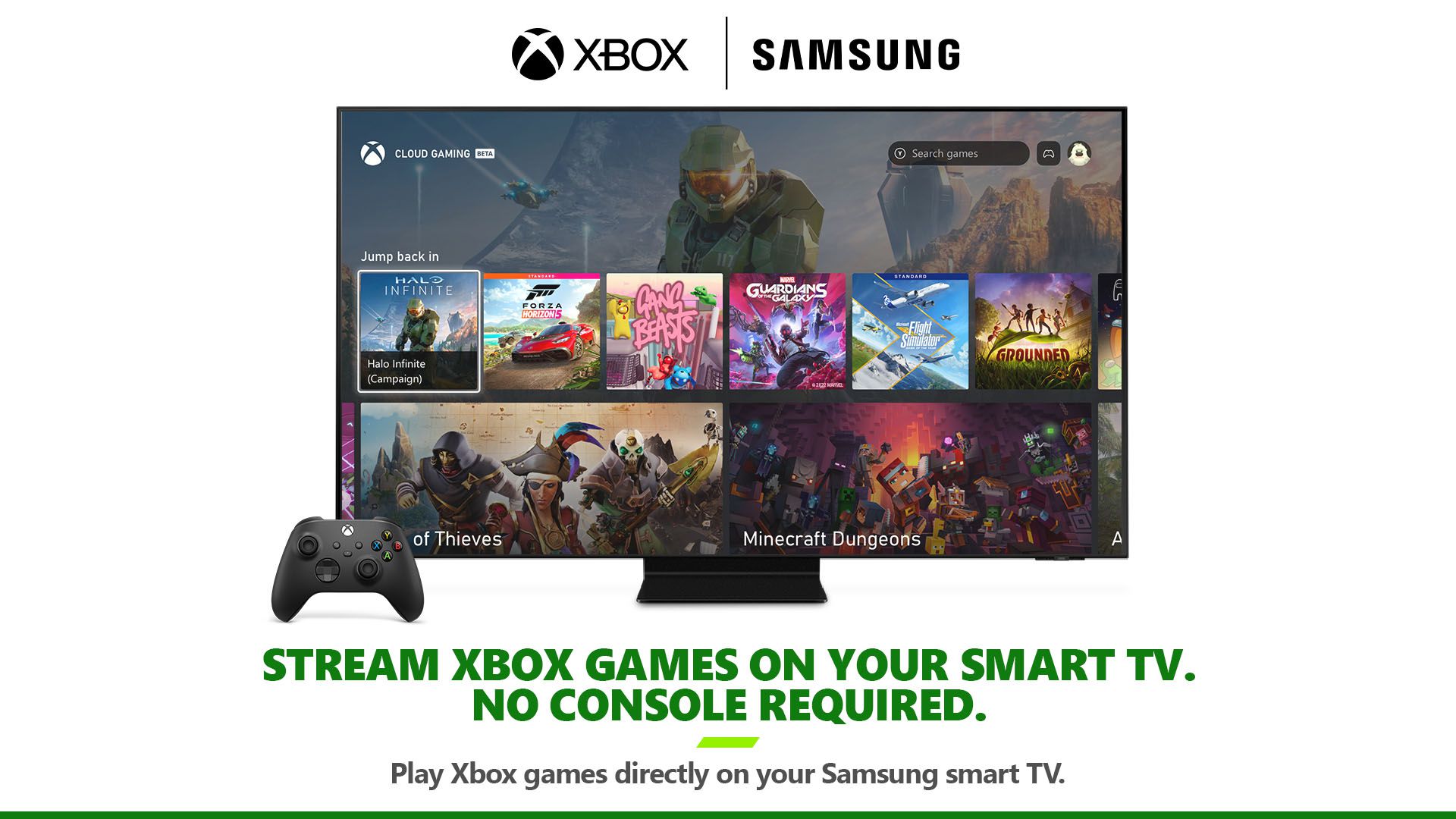 Samsung leva Xbox Cloud Gaming e GeForce Now para TVs lançadas em 2021