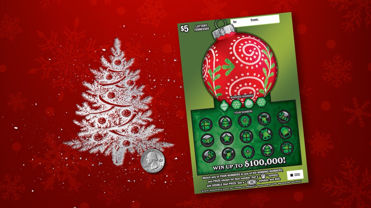 TNLottery's tweet photo. Give the gift of excitement this year with the new Ornaments Instant Game! Plus, you’ll earn 15X VIP Rewards Points on every $5 Ornaments ticket purchased through 11/30!
#TNLottery #InstantGame #TennesseeLottery https://t.co/xUrnG0UROe