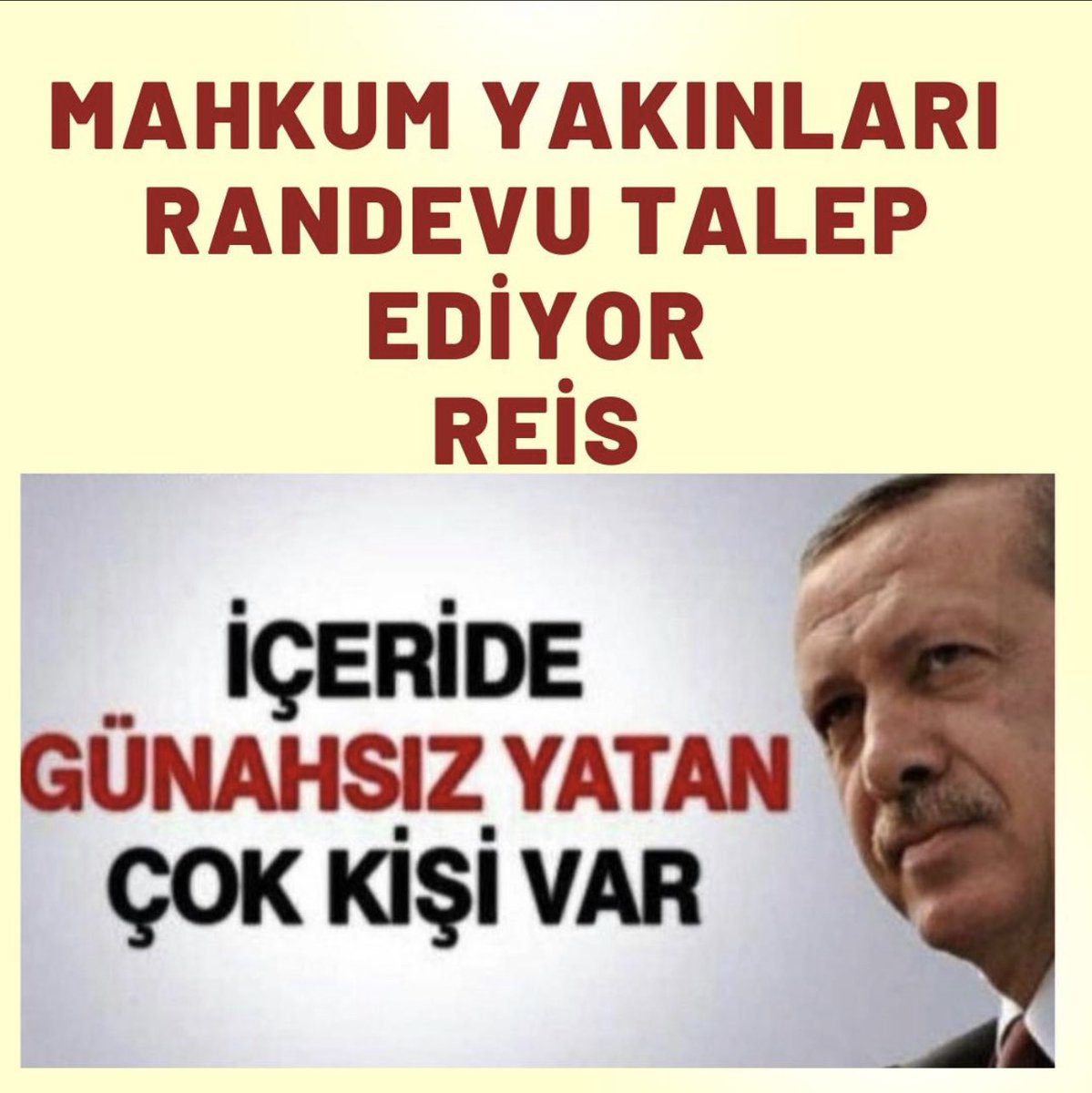<a href="/ramazancan0071/">Ramazan CAN🇹🇷</a> <a href="/RTErdogan/">Recep Tayyip Erdoğan</a> 🕊️   Cezaevlerinde KısıkSesler   🕊️🕊️
🕊️🗝️🕊️⚖️    #GenelAf   🕊️🗝️ 🕊️🕊️ Adil yargilanma hak ihlali % 77   🕊️🕊️
Tck maddelerinin tümünü kapsiyor
Adli mahkum hak arıyor <a href="/RTErdogan/">Recep Tayyip Erdoğan</a> <a href="/kilicdarogluk/">Kemal Kılıçdaroğlu</a> <a href="/dbdevletbahceli/">Devlet Bahçeli</a> <a href="/meral_aksener/">Meral Akşener</a>