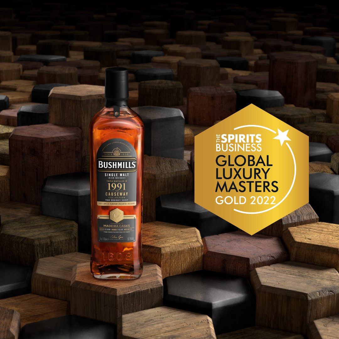 BushmillsUK's tweet photo. We are delighted to announce our Causeway Collection releases have received three prestigious awards within the Premium category of the Spirit Business Luxury Masters Awards 2022.

Buy now: https://t.co/5HgI2Ig7Fd 

#CausewayCollection #DrinkResponsibly https://t.co/nOba9FW9Xa