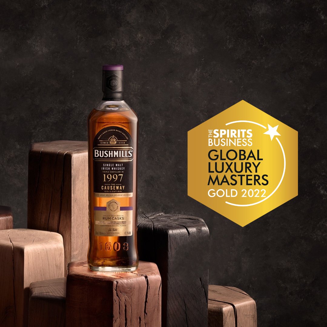 BushmillsUK's tweet photo. We are delighted to announce our Causeway Collection releases have received three prestigious awards within the Premium category of the Spirit Business Luxury Masters Awards 2022.

Buy now: https://t.co/5HgI2Ig7Fd 

#CausewayCollection #DrinkResponsibly https://t.co/nOba9FW9Xa