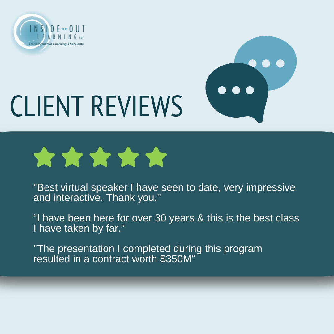 IOL_inc's tweet photo. Hearing about outcomes like these never get old! π
#InsideOutLearning #learning #leaders #leadership #leadershiptraining #business #businesscoaching #businesstraining #selfdevelopment #teamdevelopment #consultants #consulting https://t.co/P3zTjjzQRG